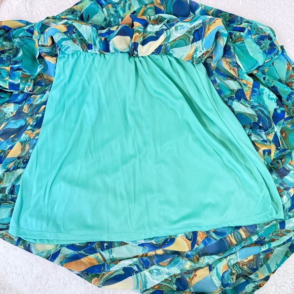 mark. Hi-Low Maxi Dress Green Multicolor Sz S - Picture 11 of 11